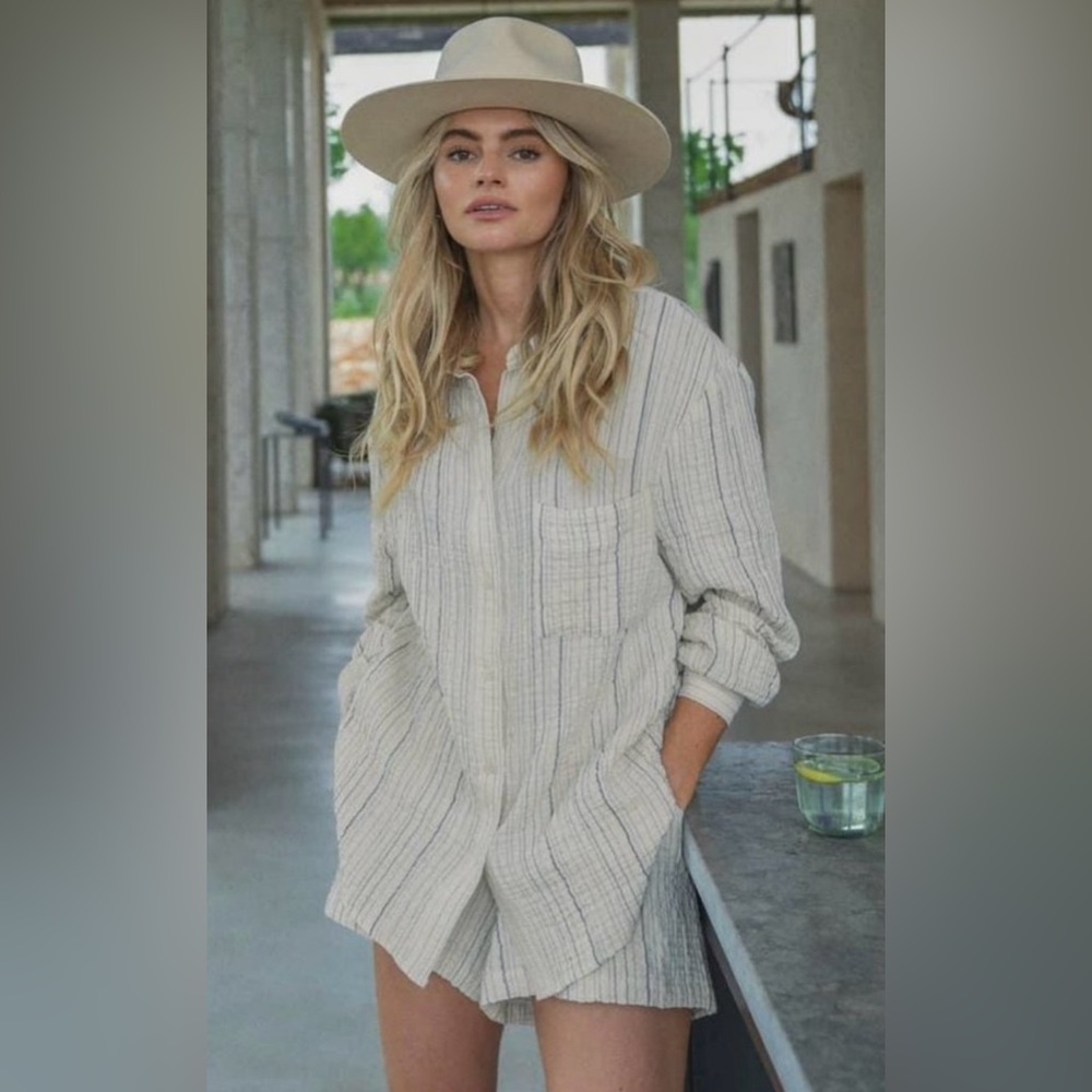 Claire Rose x NA-KD Stripe Shorts